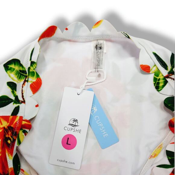 Double Zero Bikini Top L + Cupshe Bottoms L NWT Swim Set Two Piece Boho Vacay - Picture 4 of 5